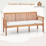 Gartenbank TI94555ITDE Weiß - Holzwerkstoff - 59 x 77 x 159 cm