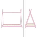 Kinderbett mit Lattenrost 70x140cm Rosa 78 x 137 x 148 cm - Pink