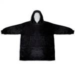 Sherpa Hoodie Decke TRONDHEIM Schwarz