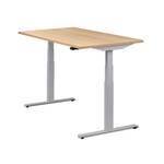 Elektrischer Tisch Easydesk Furnier Breite: 140 cm - Silber