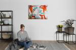 Acrylbild handgemalt Ein Bund fürs Leben Massivholz - Textil - 100 x 75 x 4 cm