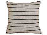 Coussin décoratif CYNARA Beige - Noir - Fibres naturelles - 43 x 6 x 43 cm