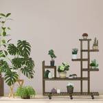 Étagère à plantes en bambou Marron - Bambou - 120 x 127 x 36 cm