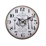 Horloge murale Trifoglio Blanc - Bois manufacturé - 4 x 34 x 34 cm