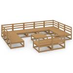 Gartenmöbel-Set 3009758-1 (12-teilig) Braun - Massivholz - Holzart/Dekor - 70 x 67 x 70 cm