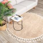 Teppich Hochflor R Lofty Fringe Beige - 100 x 100 cm