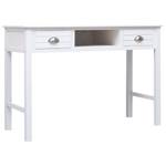 Schreibtisch 298584 Silber - Weiß - Holzwerkstoff - Holzart/Dekor - 45 x 76 x 110 cm