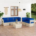 Gartensitzgruppe K100(6-tlg) Blau - Massivholz - 65 x 60 x 60 cm