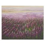 Tableau à l'huile champ de fleurs Textile - 100 x 80 x 3 cm