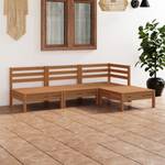 Garten-Lounge-Set (4-teilig) 3010500 Braun - Massivholz - Holzart/Dekor - 64 x 29 x 64 cm