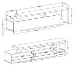 Lowboard BOTA Braun - Holzwerkstoff - 219 x 52 x 45 cm