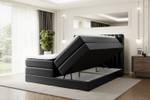 Boxspringbett DAISY KING Hochglanz Schwarz - Breite: 180 cm