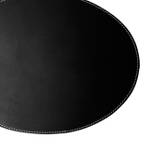 Orskov Tischset aus Leder oval, schwarz Schwarz - Echtleder - 47 x 1 x 34 cm