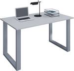 Schreibtisch Lona Grau - Silber - Breite: 110 cm