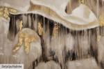 Acrylbild handgemalt Gemeinsam ans Ziel Beige - Braun - Massivholz - Textil - 120 x 60 x 4 cm