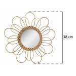 Miroir décoratif avec cadre en osier Beige - Fibres naturelles - 38 x 38 x 2 cm