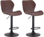 Tabouret de bar Cork Lot de 2 Marron - Noir