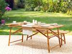 Table de jardin TINDARI Marron - Bambou - 90 x 75 x 180 cm