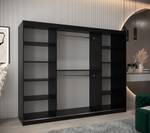 SCHWEBETÜRENSCHRANK MIROR Breite: 250 cm - Schwarz