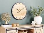 Horloge murale CABORCA Noir - Marron - Bois massif - 60 x 60 x 4 cm