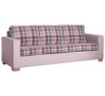 Nebraska Sofa 3-Sitzer Pink - Kunststoff - Textil - Holz teilmassiv - 223 x 88 x 87 cm