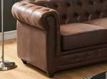 Canapé CHESTERFIELD Marron - Textile - 220 x 74 x 220 cm