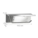 Toilettenpapierhalter Edelstahl Silber - Metall - 19 x 7 x 11 cm