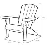 Adirondack Stuhl Grau - Kunststoff - 81 x 94 x 91 cm