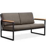 Gartensofa TRIBO 2-Personen Beige - Schwarz