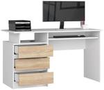 Schreibtisch CLP 135 Eiche Sonoma Dekor - Weiß