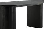 Table à manger Bianca Noir - Textile - En partie en bois massif - 90 x 75 x 200 cm