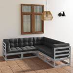 Gartenmöbel-Set (5-teilig) 3009917 Grau - Massivholz - Holzart/Dekor - 70 x 67 x 70 cm