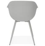 Fauteuil KELLY Gris - Métal - 60 x 85 x 60 cm