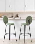 Tabouret de bar EMERY Noir - Vert - Vert clair