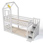 Etagenbett SkyAttic Ⅰ Weiß - Holzwerkstoff - Massivholz - Holzart/Dekor - 97 x 217 x 245 cm