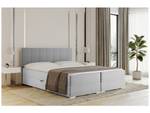 Boxspringbett Chandon Hellgrau - Breite: 166 cm - H3