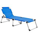 Chaise longue pliable seniors 3002593 Bleu - Métal - 210 x 40 x 70 cm