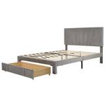 Doppelbett M101-01 Grau - Holzwerkstoff - 145 x 106 x 208 cm