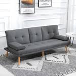 Schlafsofa als 3-Sitzer 833-663CG Grau - Massivholz - 77 x 78 x 181 cm