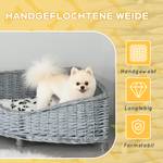 Hundebett D04-162V01 Grau - Polyrattan - 68 x 32 x 68 cm