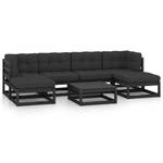 Garten-Lounge-Set (7-teilig) 3009735-2 Anthrazit - Schwarz