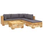 Garten-Lounge-Set 3028565-11 (6-teilig) Dunkelgrau - Grau