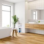 Étagère salle de bain avec 2 tiroirs Marron - Blanc - Bois manufacturé - 32 x 98 x 28 cm