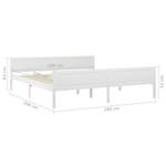 Cadre de lit 3009062-1 Blanc - Largeur : 186 cm