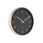 Horloge murale Gold Elegance Noir - Métal - 30 x 30 x 4 cm