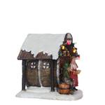 Weihnachtsdorf-Miniatur Bierstube Stein - 12 x 12 x 11 cm