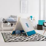 Tente pour enfants Bleu - Marron - Blanc - Bois manufacturé - Textile - 86 x 92 x 120 cm