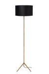 Tripod Stehlampe TONDO Gold - Metall - Textil - 19 x 147 x 19 cm