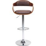 Tabouret de bar Monaco choco Marron - Bois massif - 48 x 106 x 48 cm