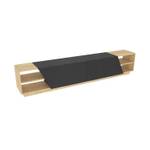 TV Lowboard Rhodes Anthrazit - Eiche Antik Dekor